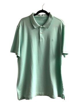 IZOD- MENS GREEN POLO COTTON  SHORT SLEEVE SIZE X-LARGE